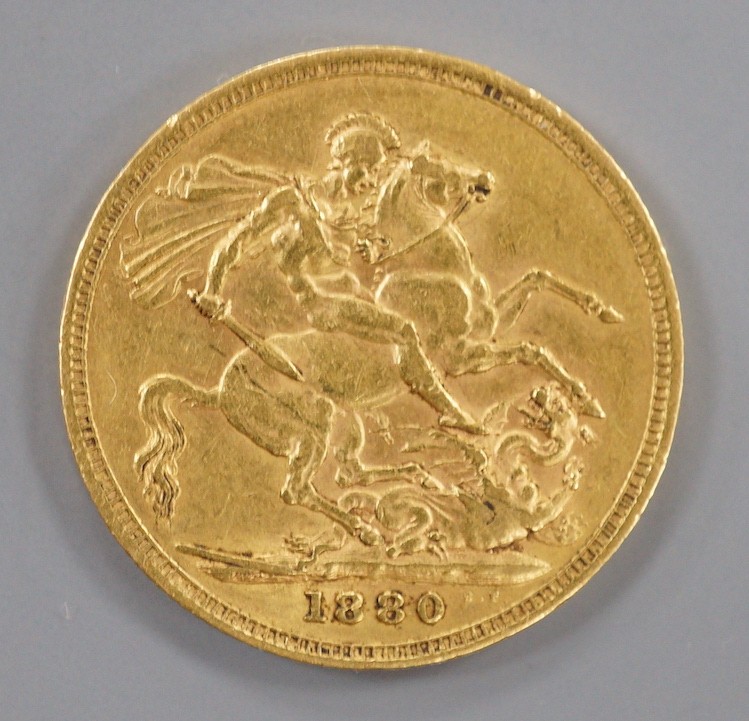 A Victoria 1880 gold sovereign.